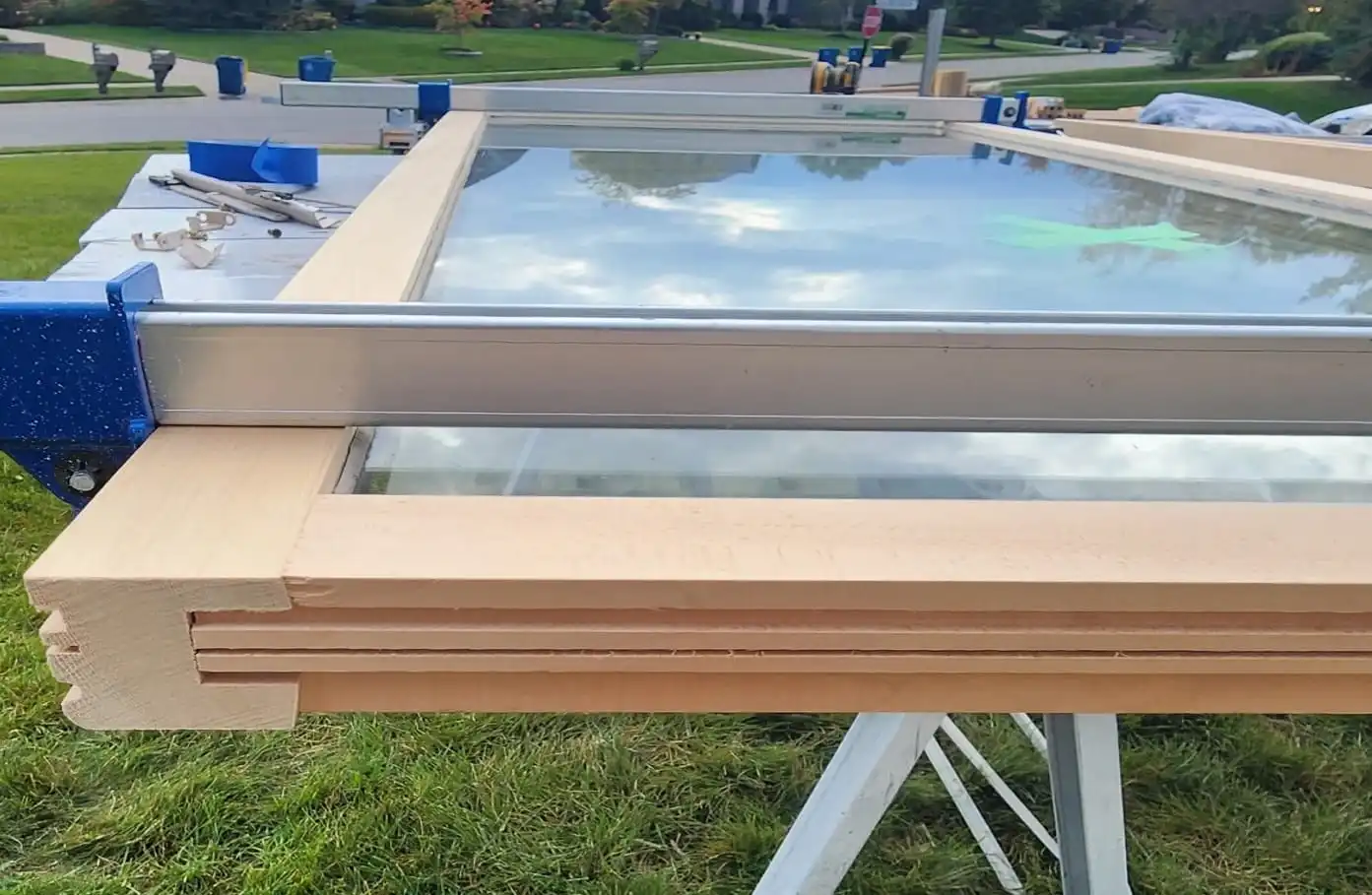 Restored wood window frame with new sill by Guy Painting