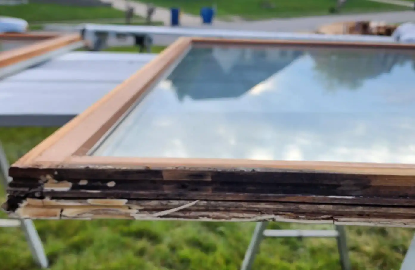 Rotted wood window frame before repair by Guy Painting